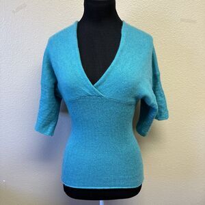 Souchi Womens V Neck Wide Sleeve Cashmere Sweater Quiet Luxury Soft Quality